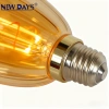 NEWDAYS brand cross-border new lotus-shaped bulb, brown filament lamp E27, household screw-type retro American energy-saving bulb, energy-saving high-brightness, ultra-long battery life, limited-time discount bulb details Picture